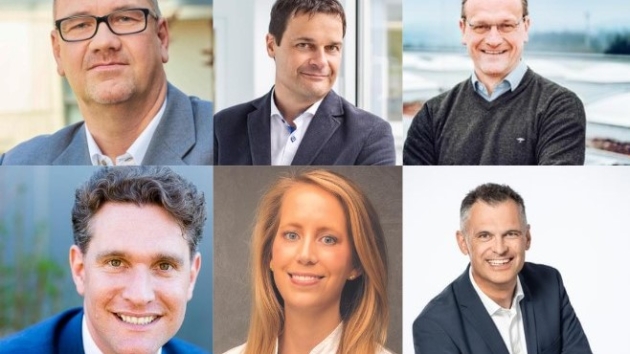 Nachhaltig zukunftsfähig - v.l.: Stefan Kremin (Brauns-Heitmann), Thilo Mühle (Mühle-Glashütte), Dr. Eric Nebel ( Hama Deutschland), Robert Richter (Ritex), Christina Drusio (Dr. med. Christine Schrammek Kosmetik) und Roland Rier (Trodat) -Quelle: Brauns-Heitmann, Karti Fotografie, Hama, Fotostudio Eder, Rene Jungnickel, Schrammek